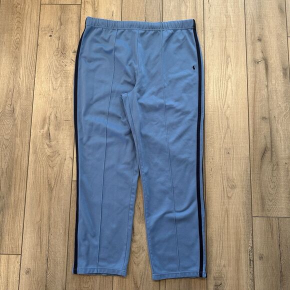 Polo Sport Ralph Lauren Track Pants Sweatpants Mens XL Regular Striped Blue Gym - Picture 1 of 11